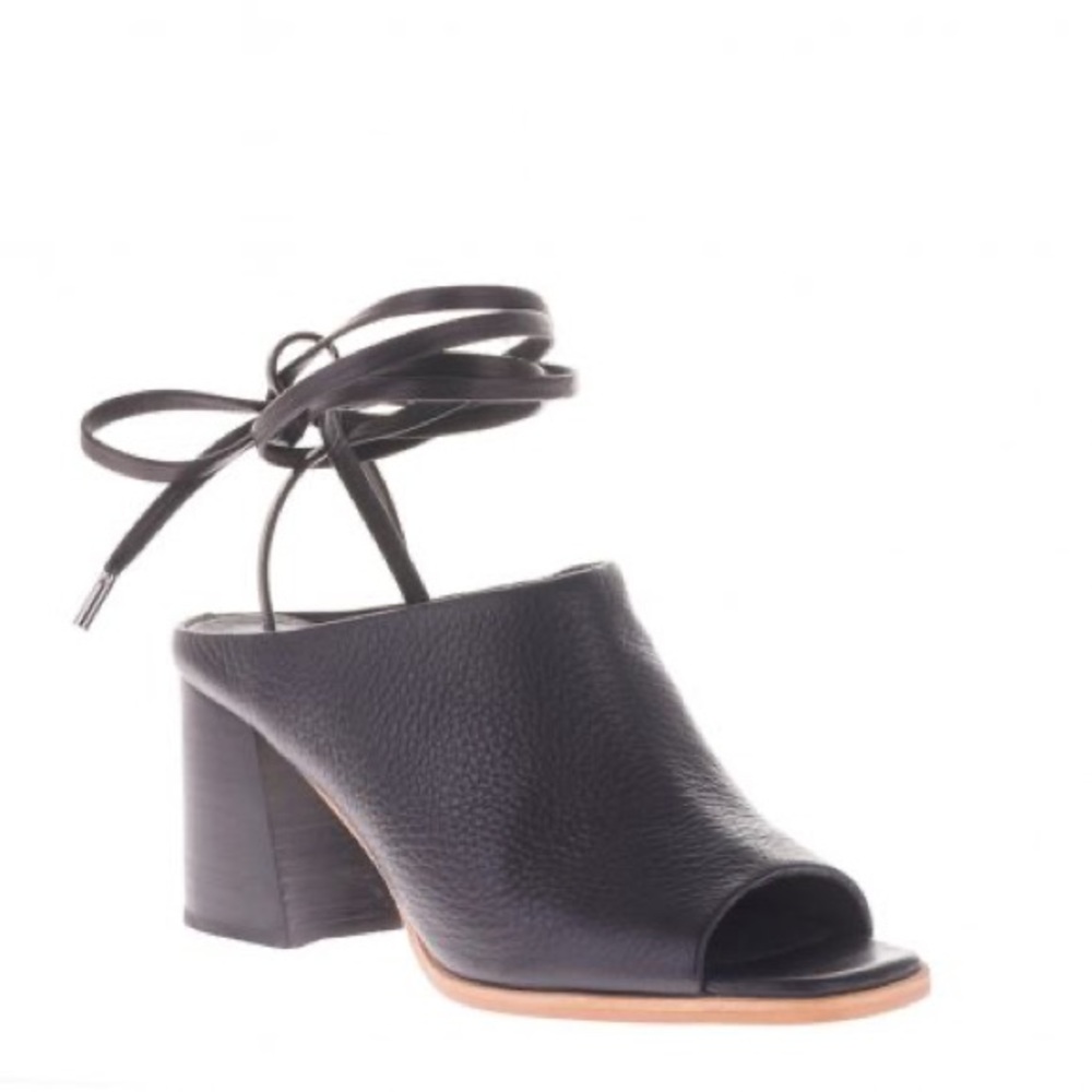 NIB Sol Sana Rango Leather Ankle Wrap Mules - Picture 2 of 5